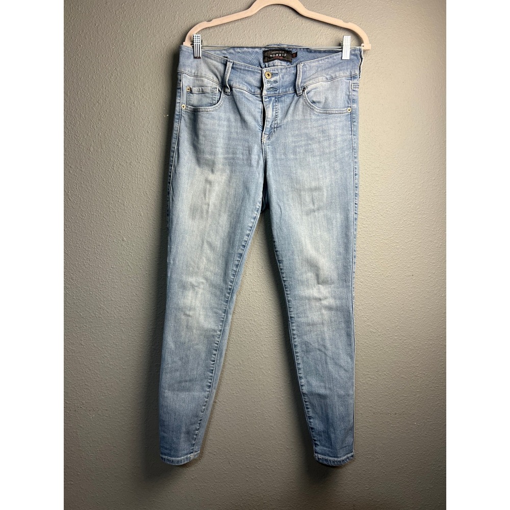 Torrid Premium Jegging Light Wash Skinny Jeans Size 14R Grunge Blue Stretch
